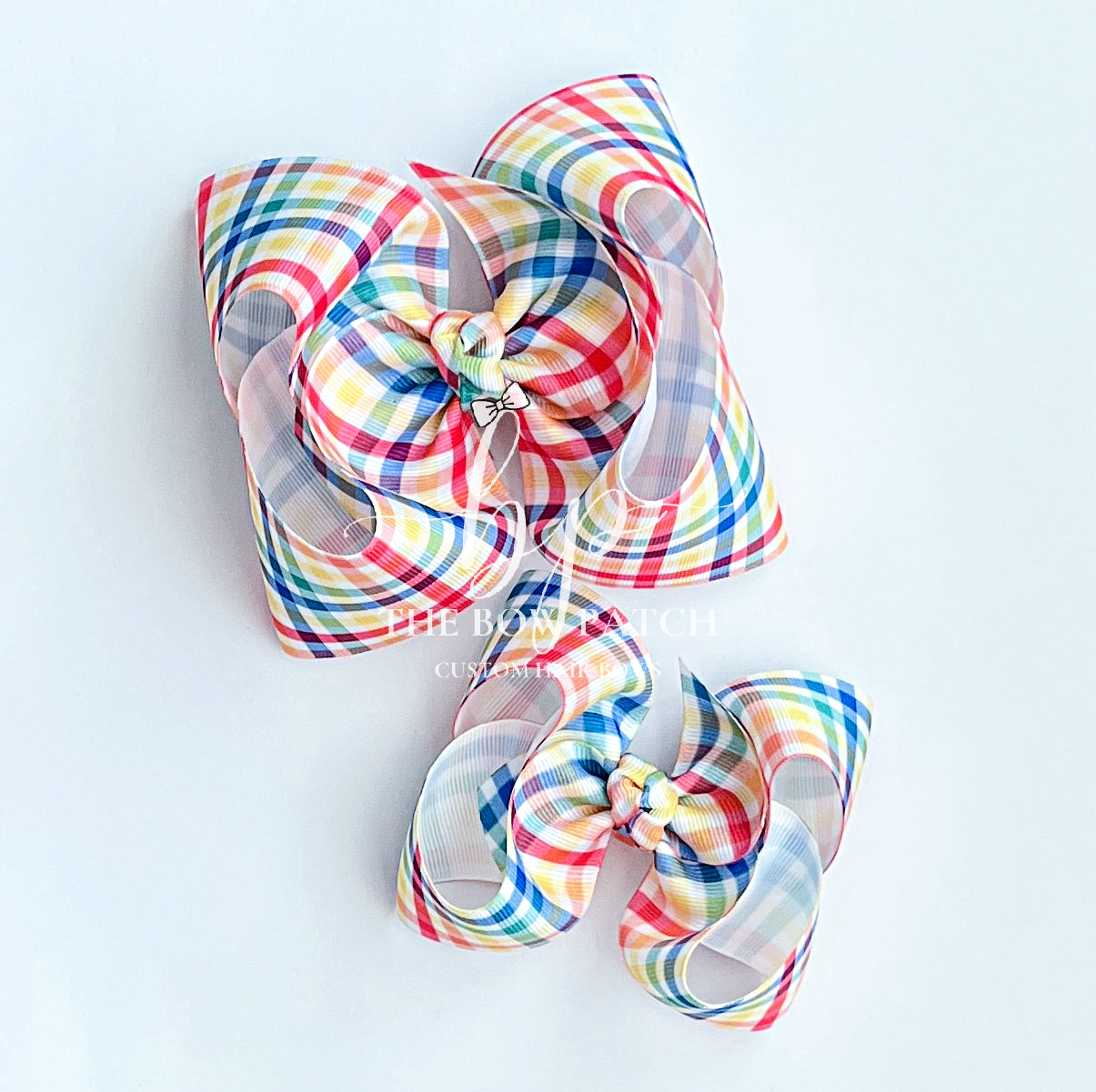 Primary Gingham Boutique Bow
