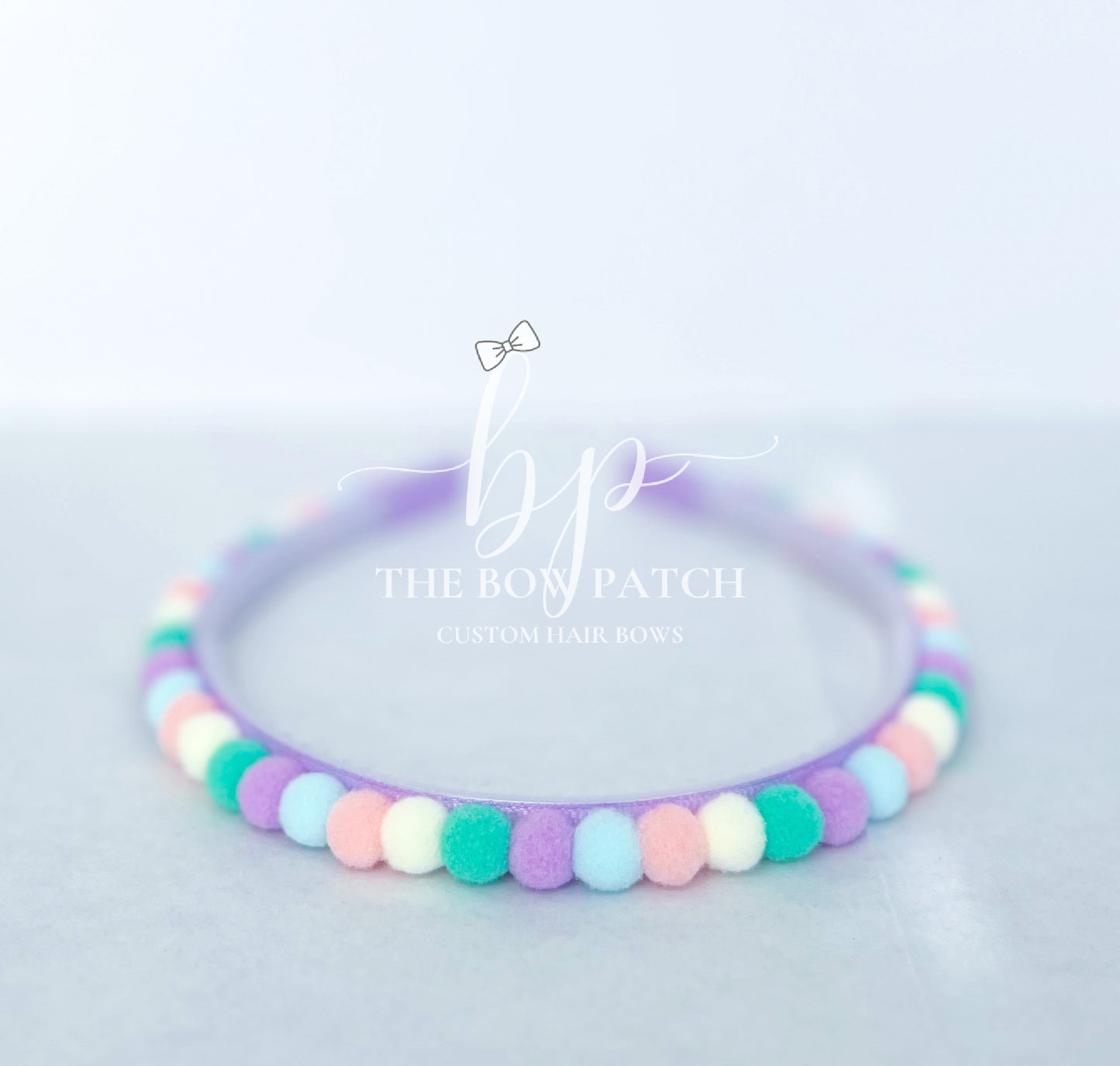 Pastel Pom Pom Headband