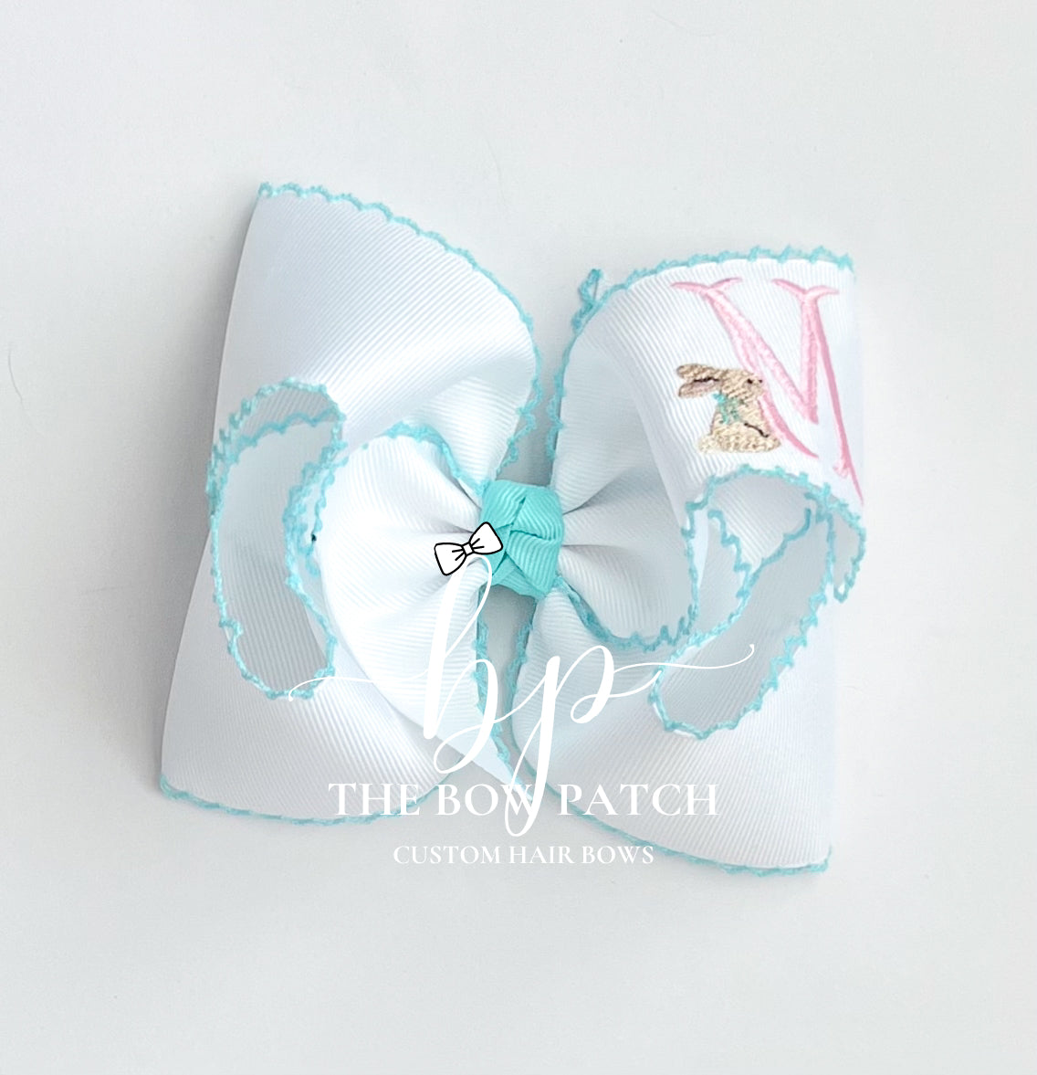 Monogram Bunny Moonstitch Bow