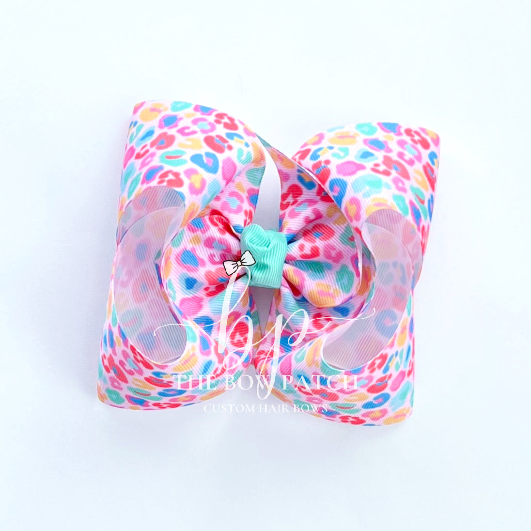 Candy Leopard Boutique Bow