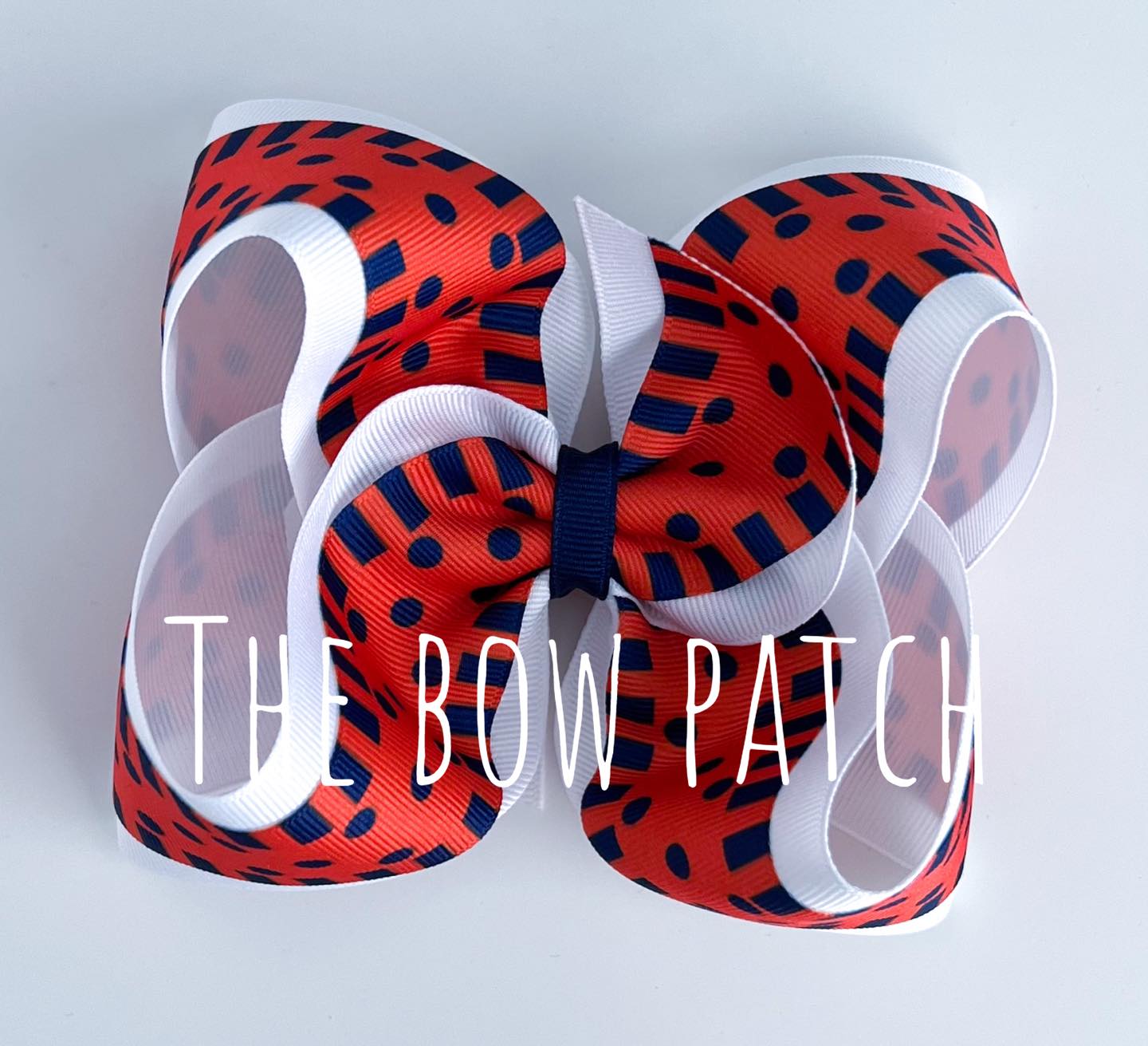 ONE East / Broncos (Navy, Orange, White) Layered Bow