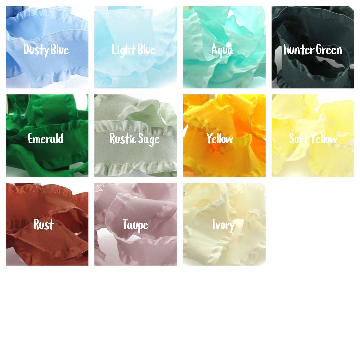 Double Ruffle Schoolgirl Bow (27 color options)