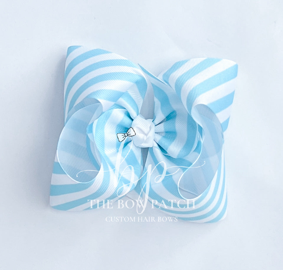 Summer Stripes Boutique Bow (available in 4 colors)