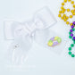 Embroidered Mardi Gras King Cake Bow