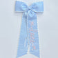 Blush and Blue Schoolgirl Bow