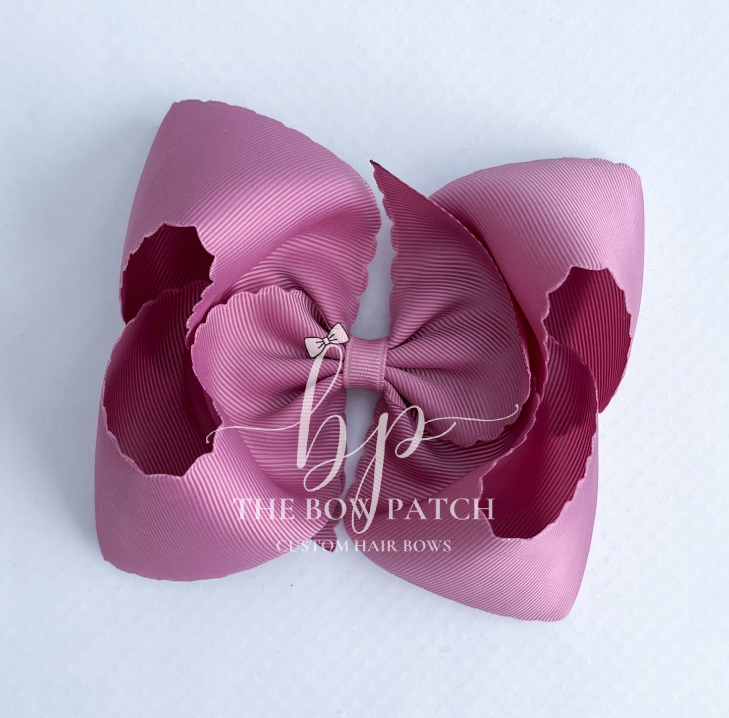 Scalloped Grosgrain Boutique Bow (available in 20 colors)