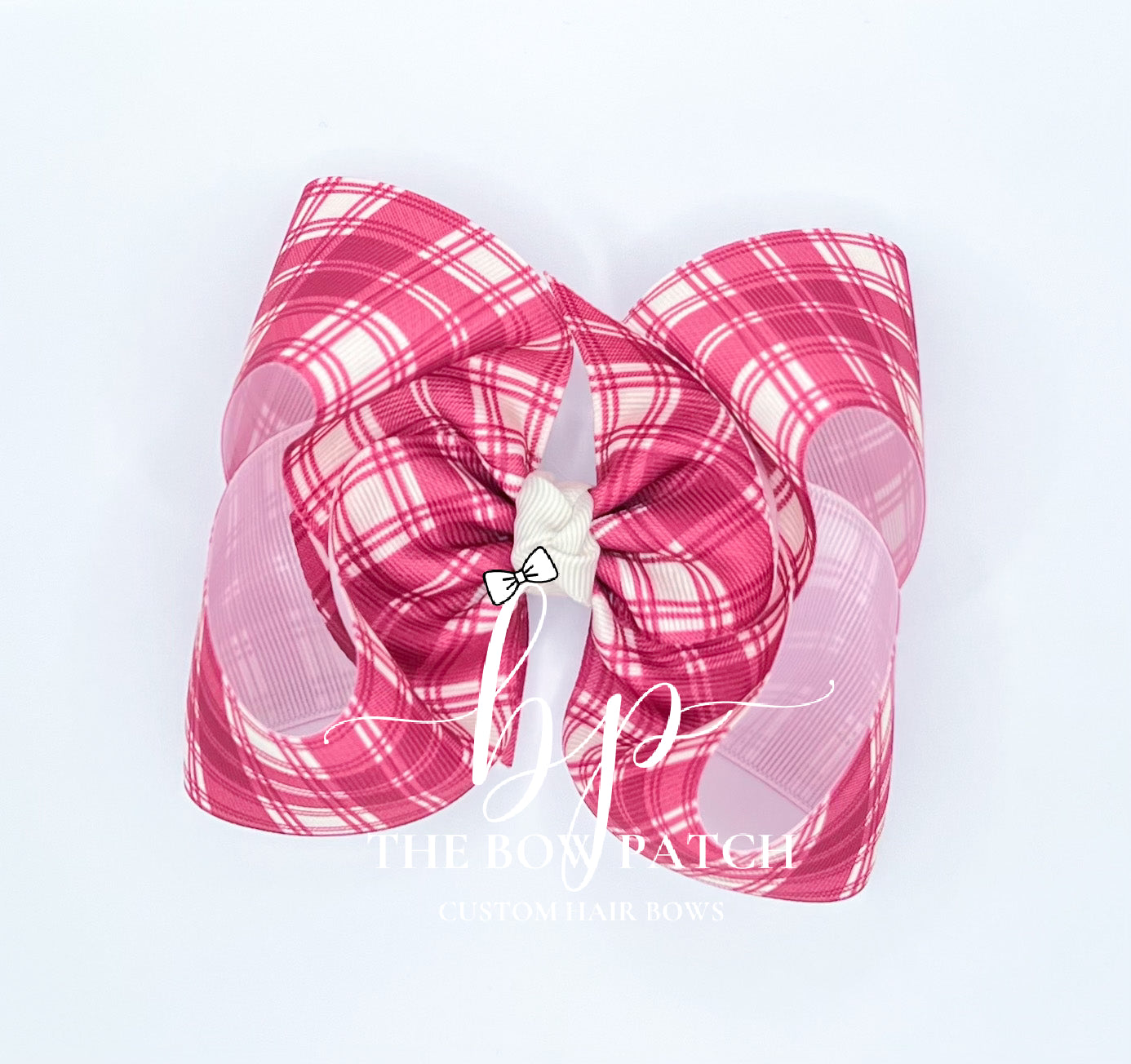 Cranberry Plaid Boutique Bow