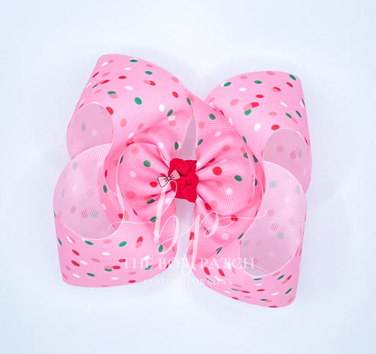 Holiday Dots Boutique Bow