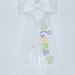 Embroidered Mardi Gras Moonstitch Schoolgirl Bow