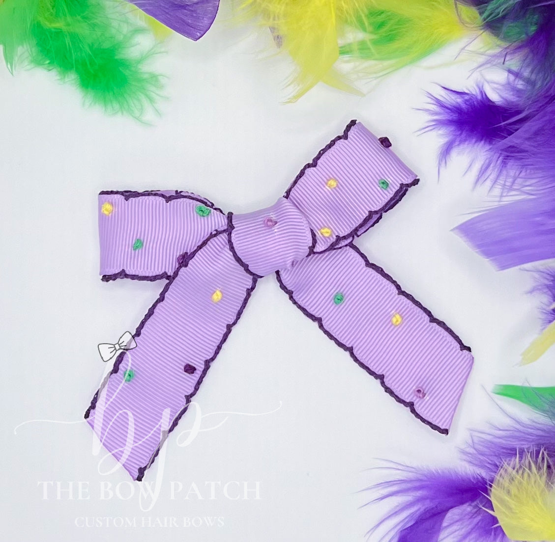 Mardi Gras Dot Bow