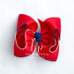 Red Patriotic Moonstitch Boutique Bow