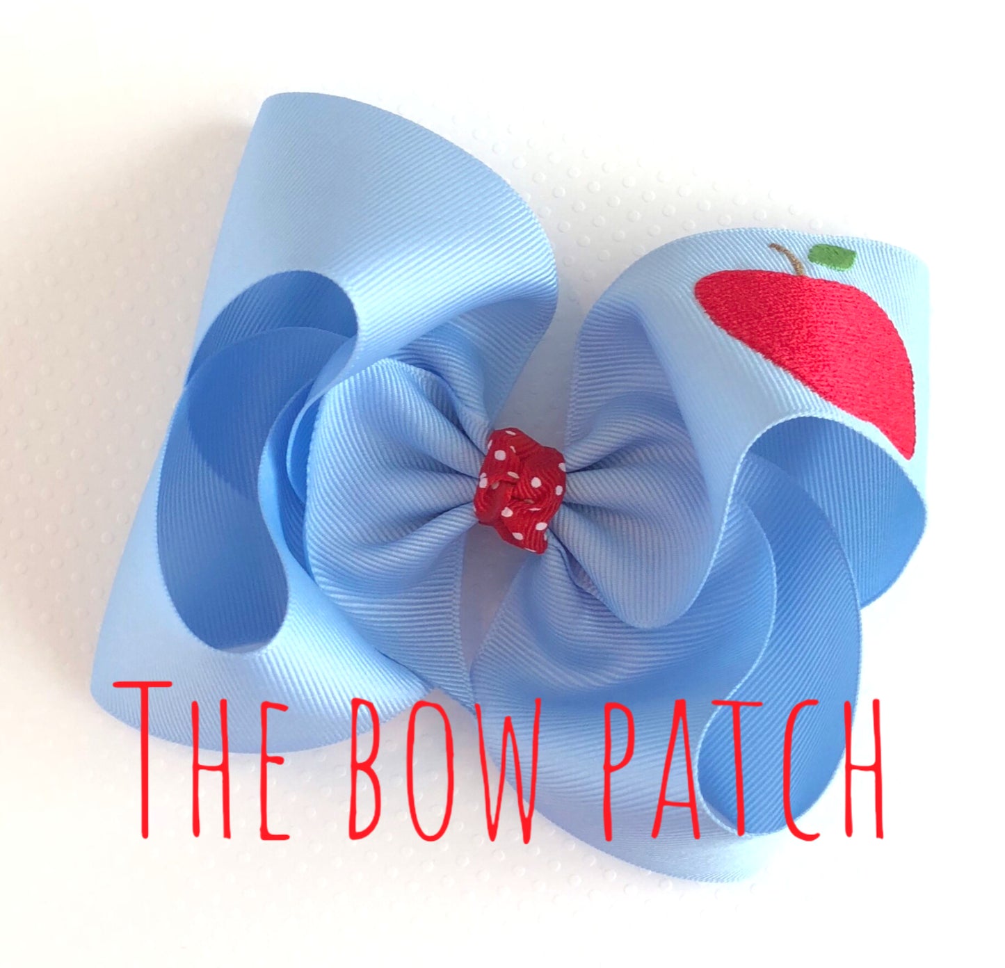 Embroidered Apple Boutique Bow