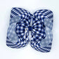 Light Navy Gingham Bow