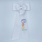 BOO! Embroidered Moonstitch Schoolgirl Bow