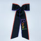 BOO! Embroidered Moonstitch Schoolgirl Bow