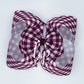 Maroon Gingham Bow