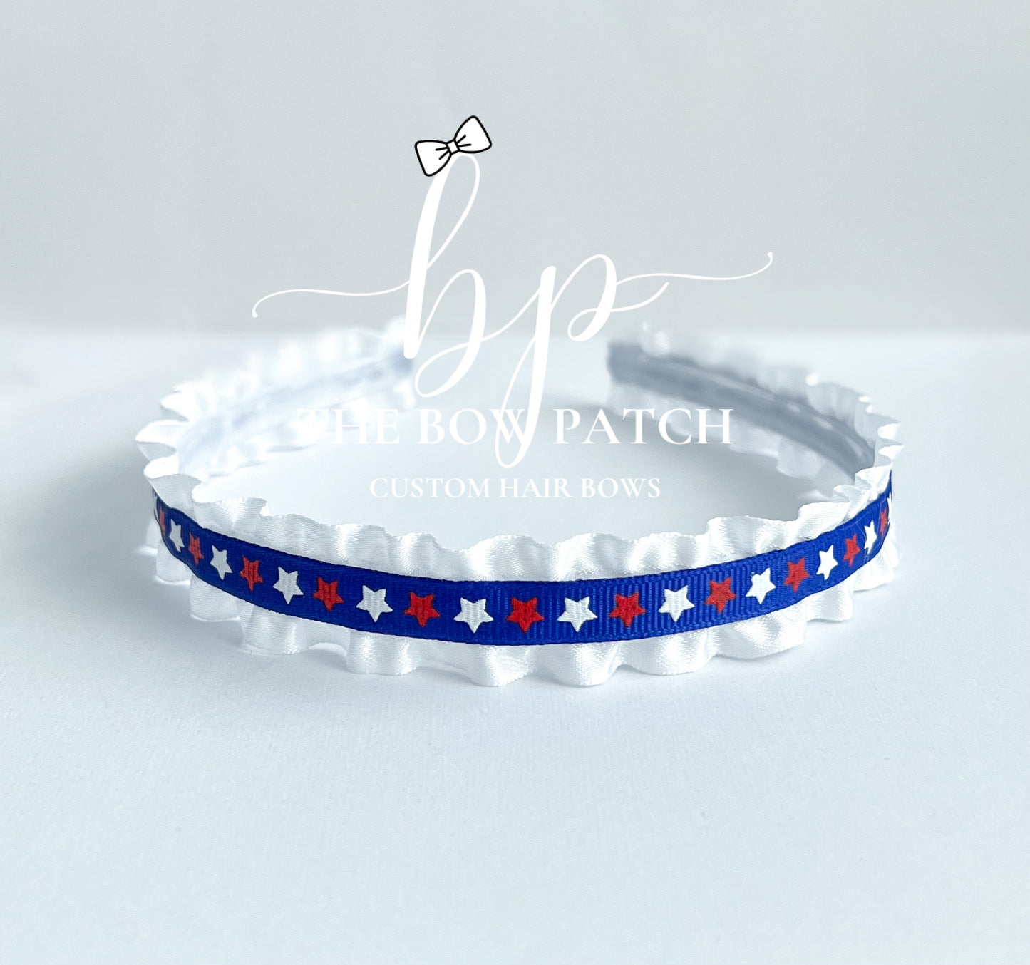 Double Ruffle Patriotic Headband