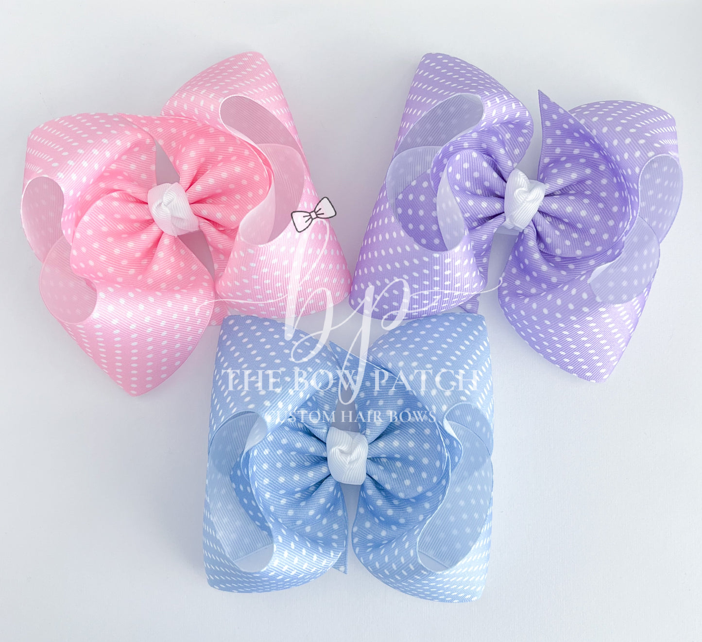 Swiss Polka Dot Bow (Available in 12 colors)