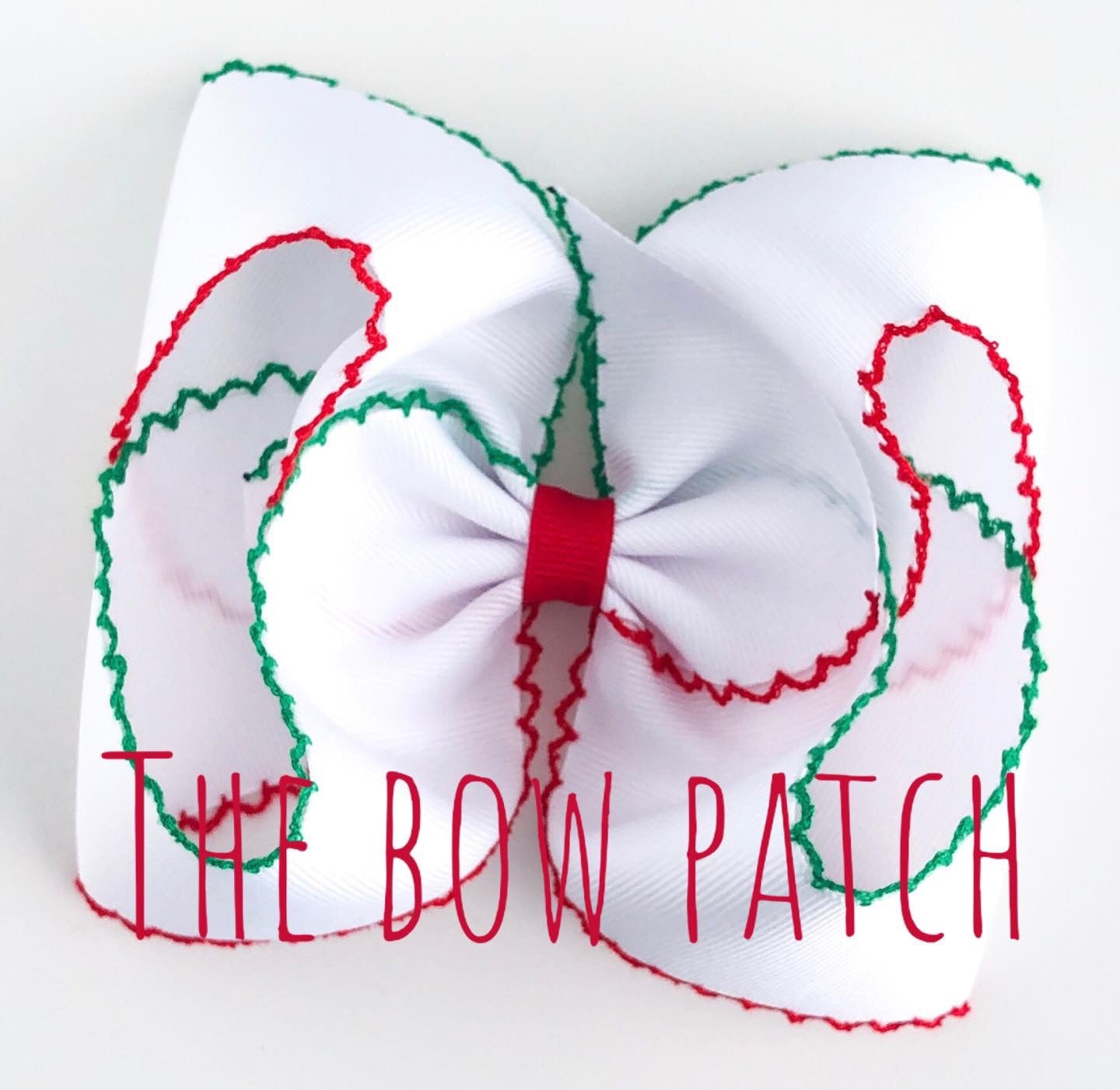 Christmas Moonstitch Boutique Bow