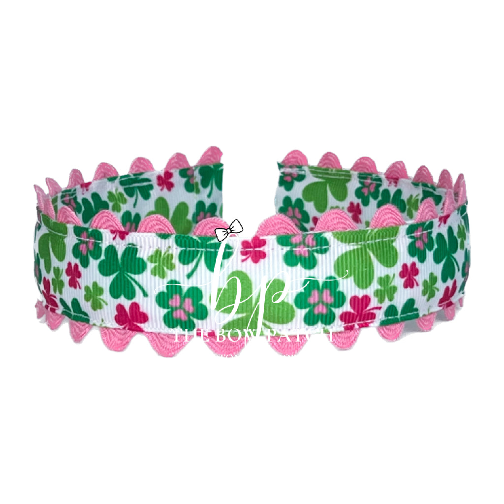 Lucky Shamrock Narrow Ric Rac Headband