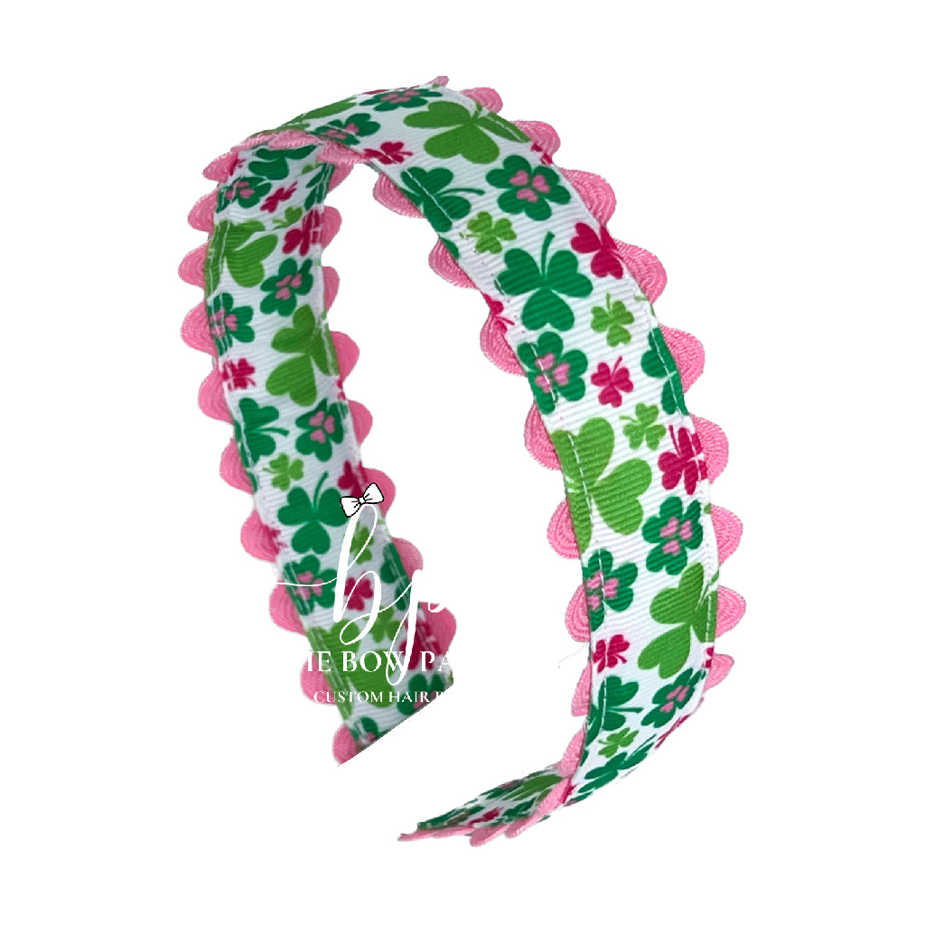 Lucky Shamrock Narrow Ric Rac Headband