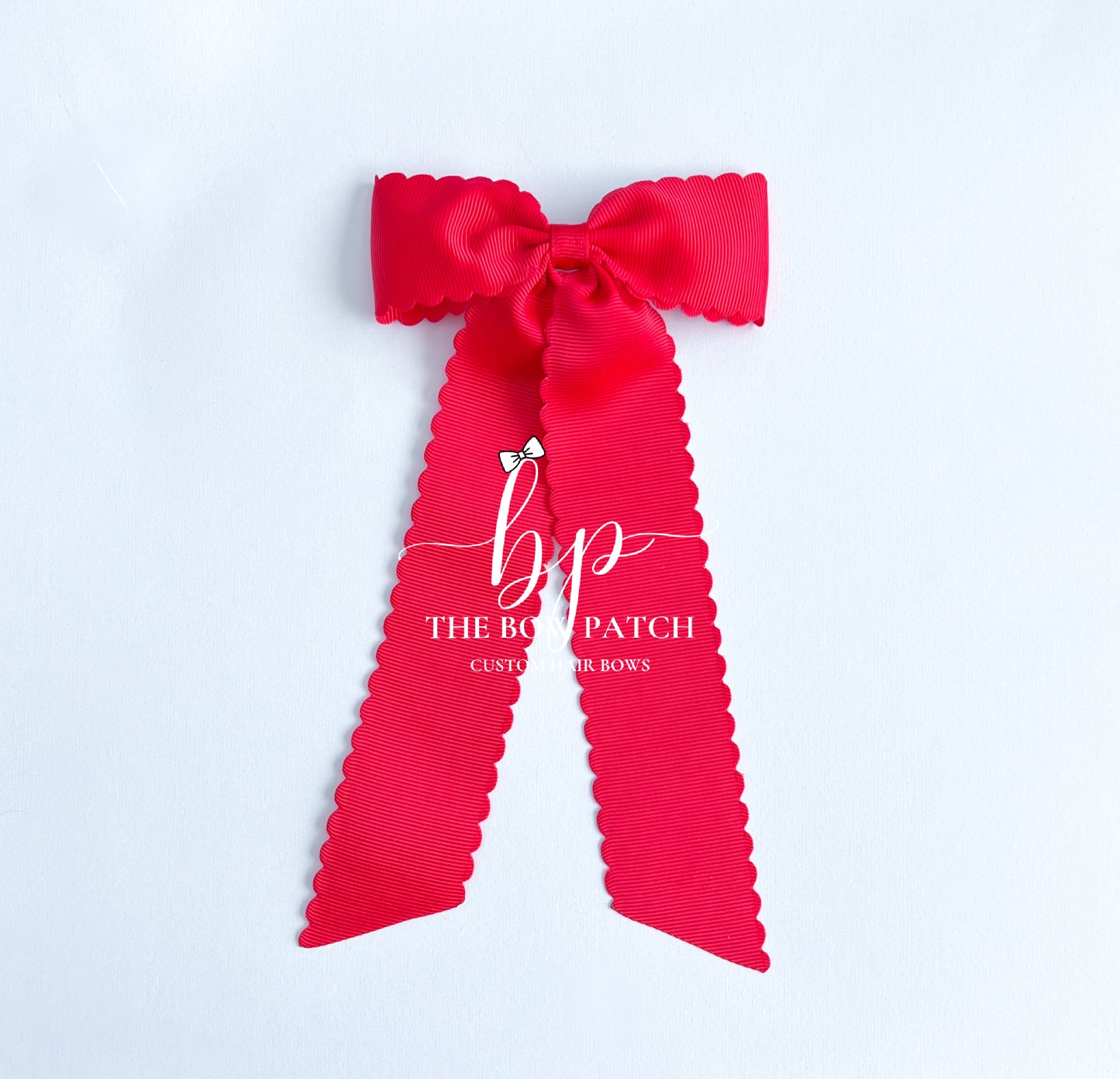 Scalloped Grosgrain Schoolgirl Bow (available in 20 colors)