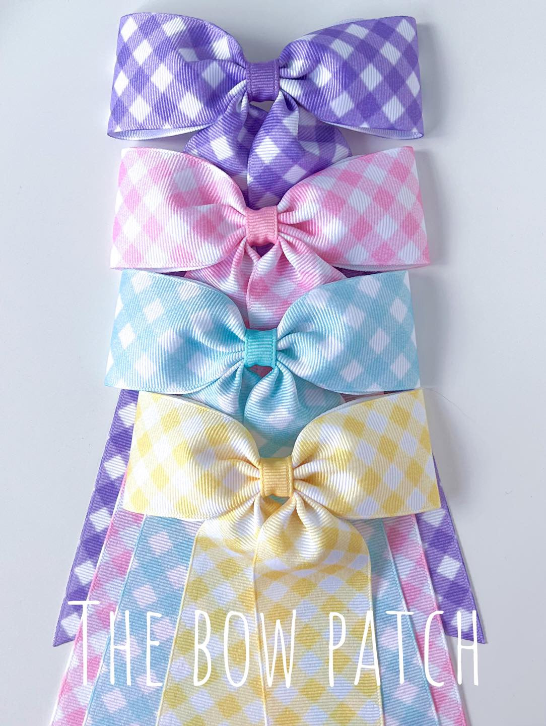 Gingham Schoolgirl Bows