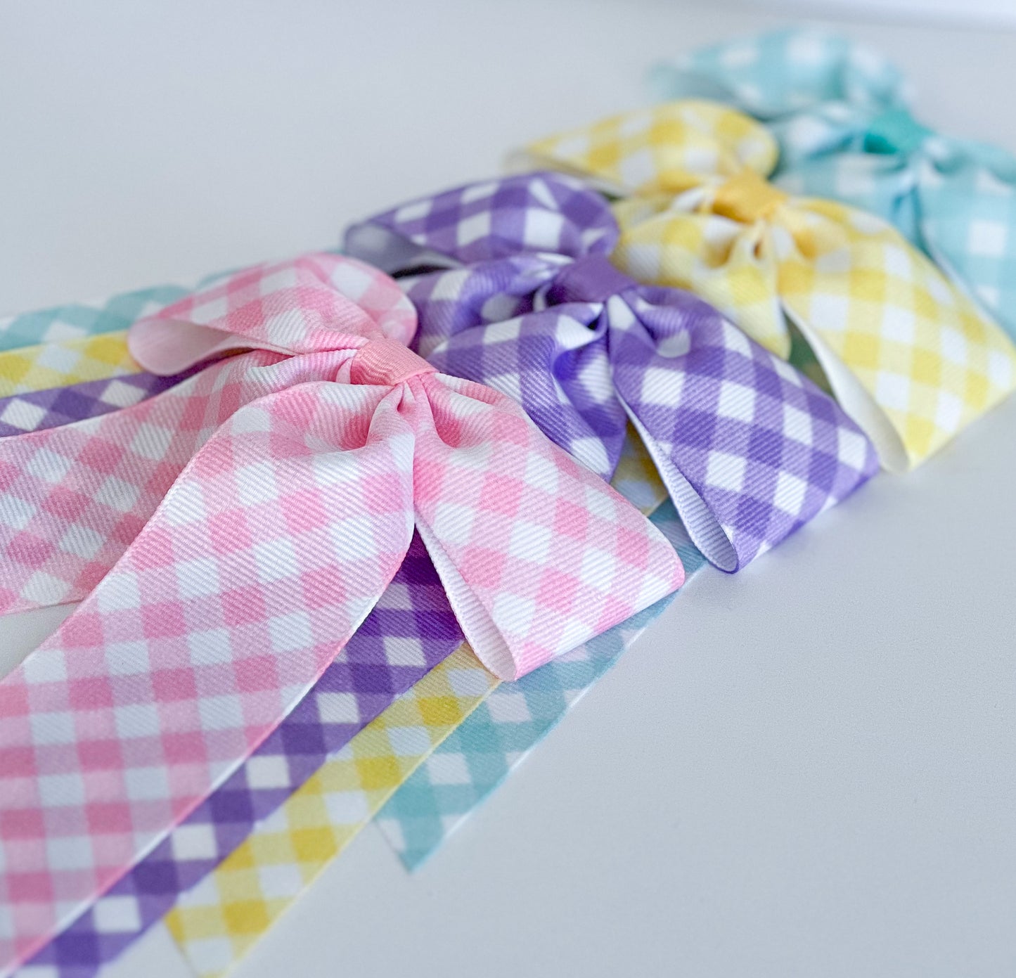 Gingham Schoolgirl Bows