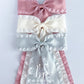 Scalloped Double Ruffle Schoolgirl Bow