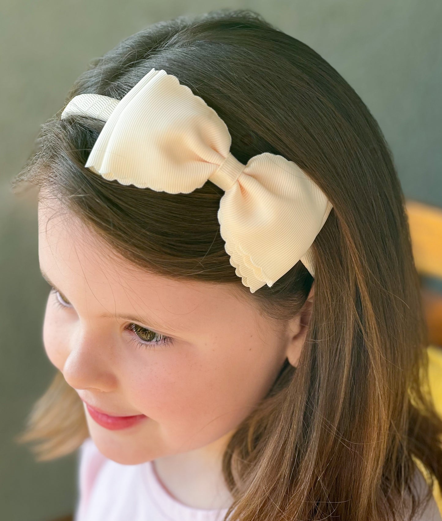 Scallop Grosgrain Tuxedo Headband