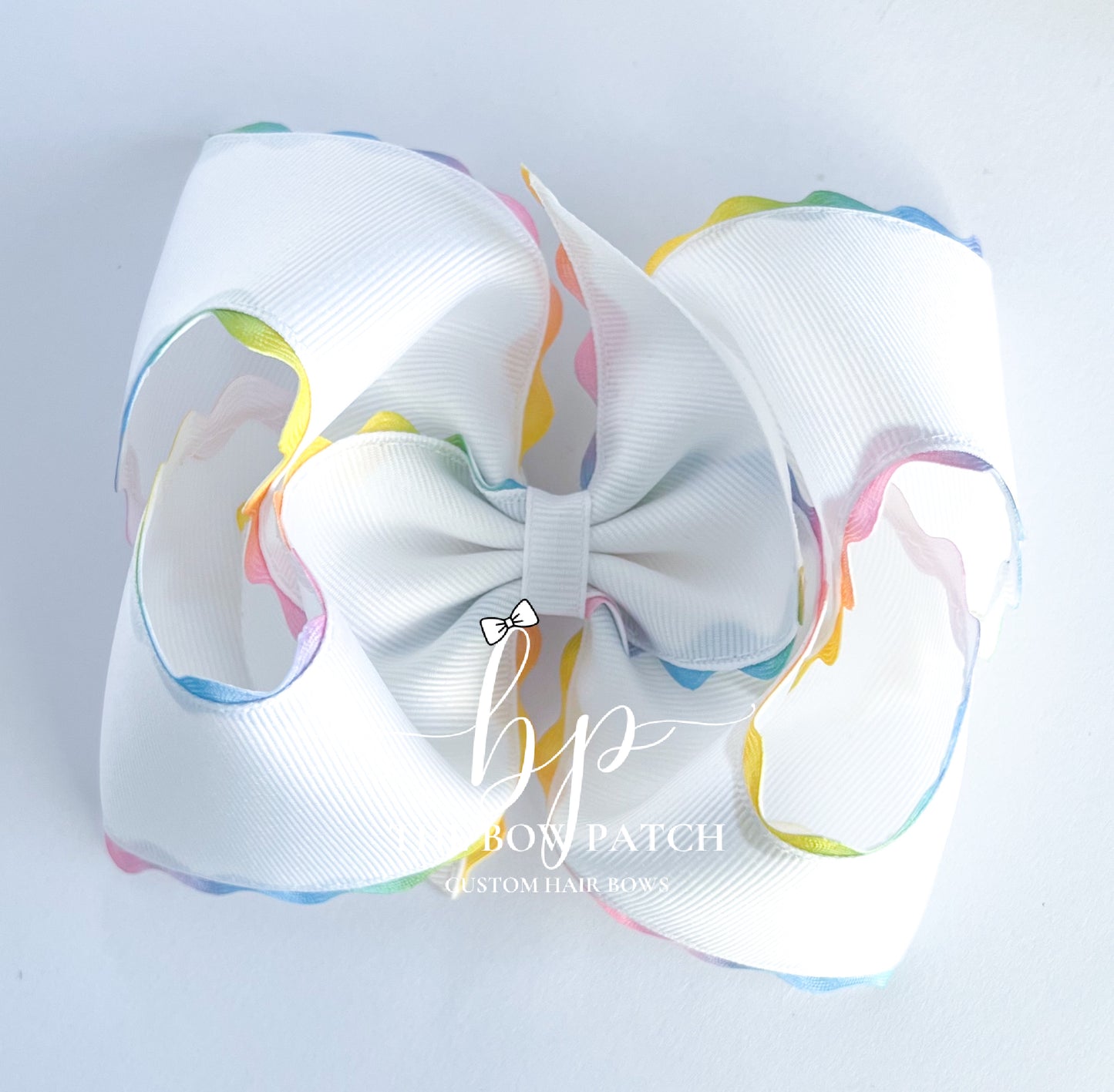 Rainbow Ric Rac Bow