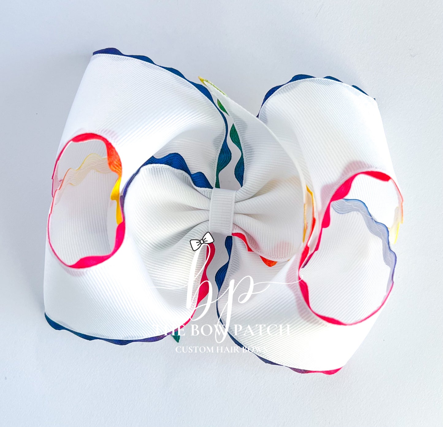 Rainbow Ric Rac Bow